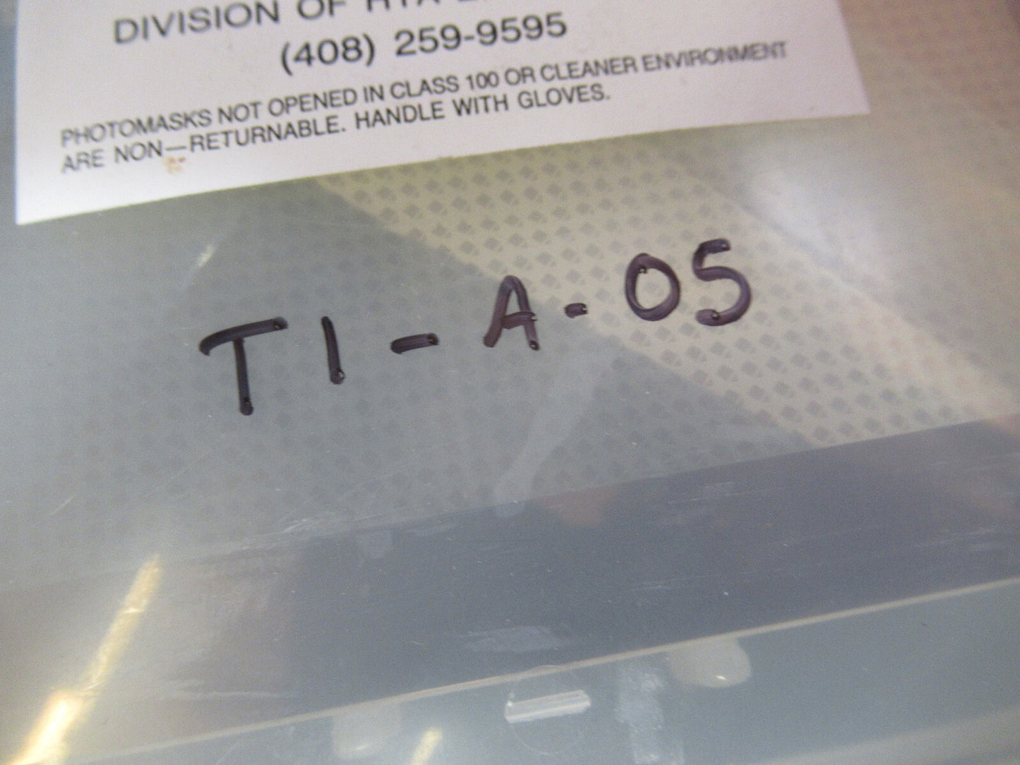 HOETRON MASK PHOTOLITHOGRAPHY VINTAGE COMPONENTS AS PICTURED T1-A-05