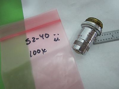 MICROSCOPE AO AMERICAN OBJECTIVE SPENCER 100X INFINITY OPTICS AS IS BIN#S2-40