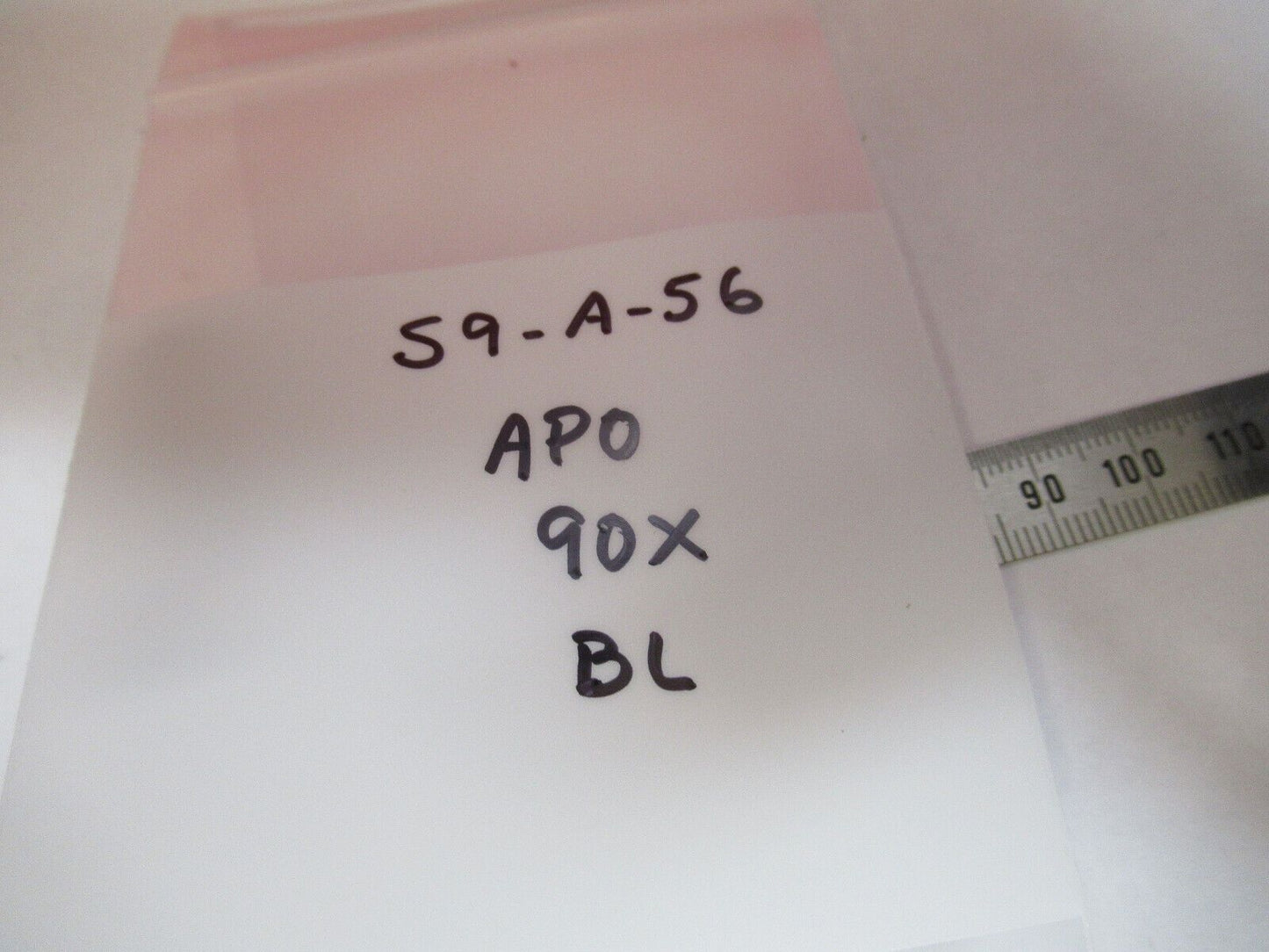 ANTIQUE APO BAUSCH LOMB OBJECTIVE 90X MICROSCOPE PART AS PICTURED &S9-A-56