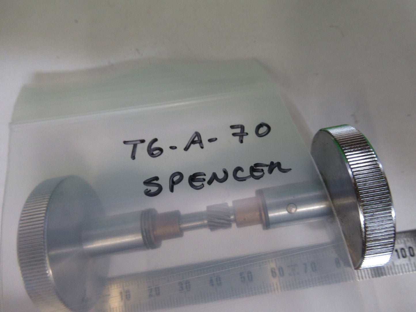 SPENCER AO SET of KNOBS STAGE ANTIQUE MICROSCOPE PART as pic T6-A-70