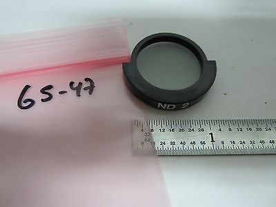 OPTICAL MICROSCOPE FILTER ND2 OPTICS BIN#G5-47