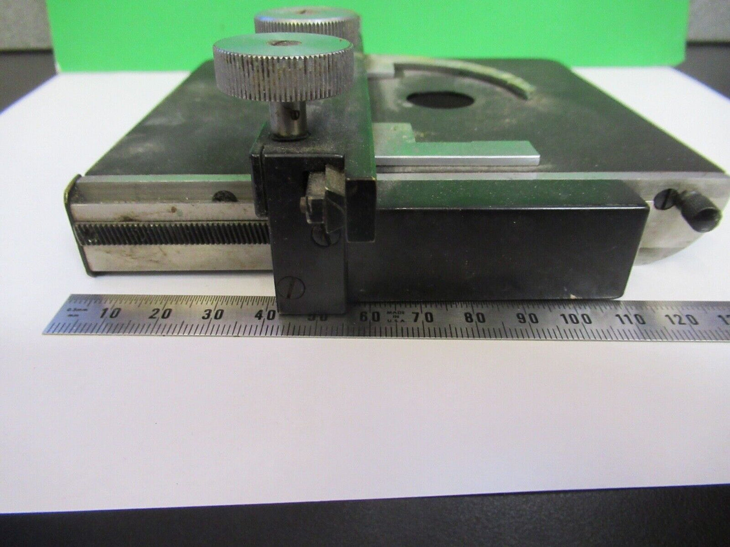 BAUSCH LOMB STAGE XY TABLE WORKS OK MICROSCOPE PART AS PIC z7-b-11