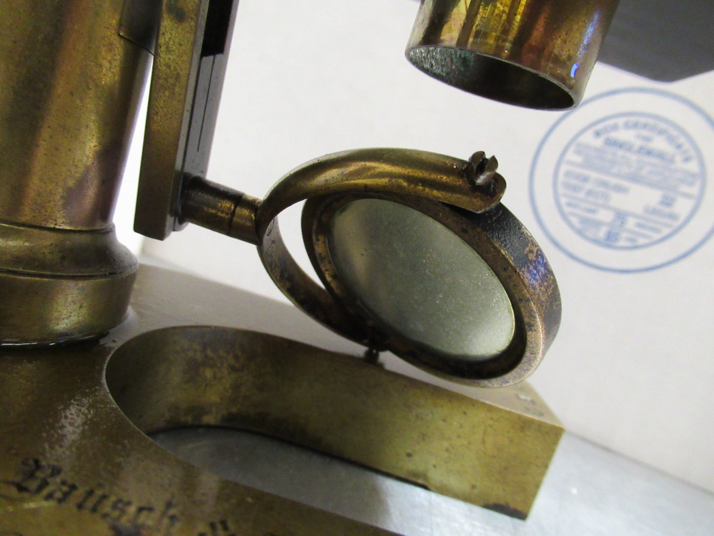 ANTIQUE BRASS BAUSCH LOMB circa 1880 RARE MICROSCOPE AS PICTURED LOB
