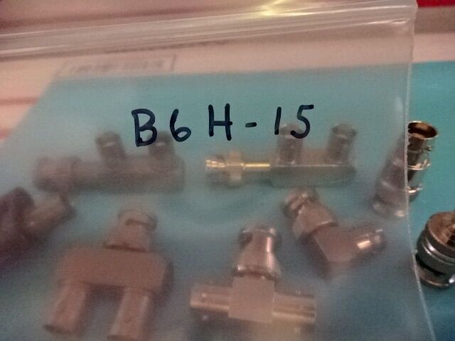 LOT BNC CONNECTOR ADAPTERS RF MICROWAVE FREQUENCY AS PICTURED AS IS #B6H-15