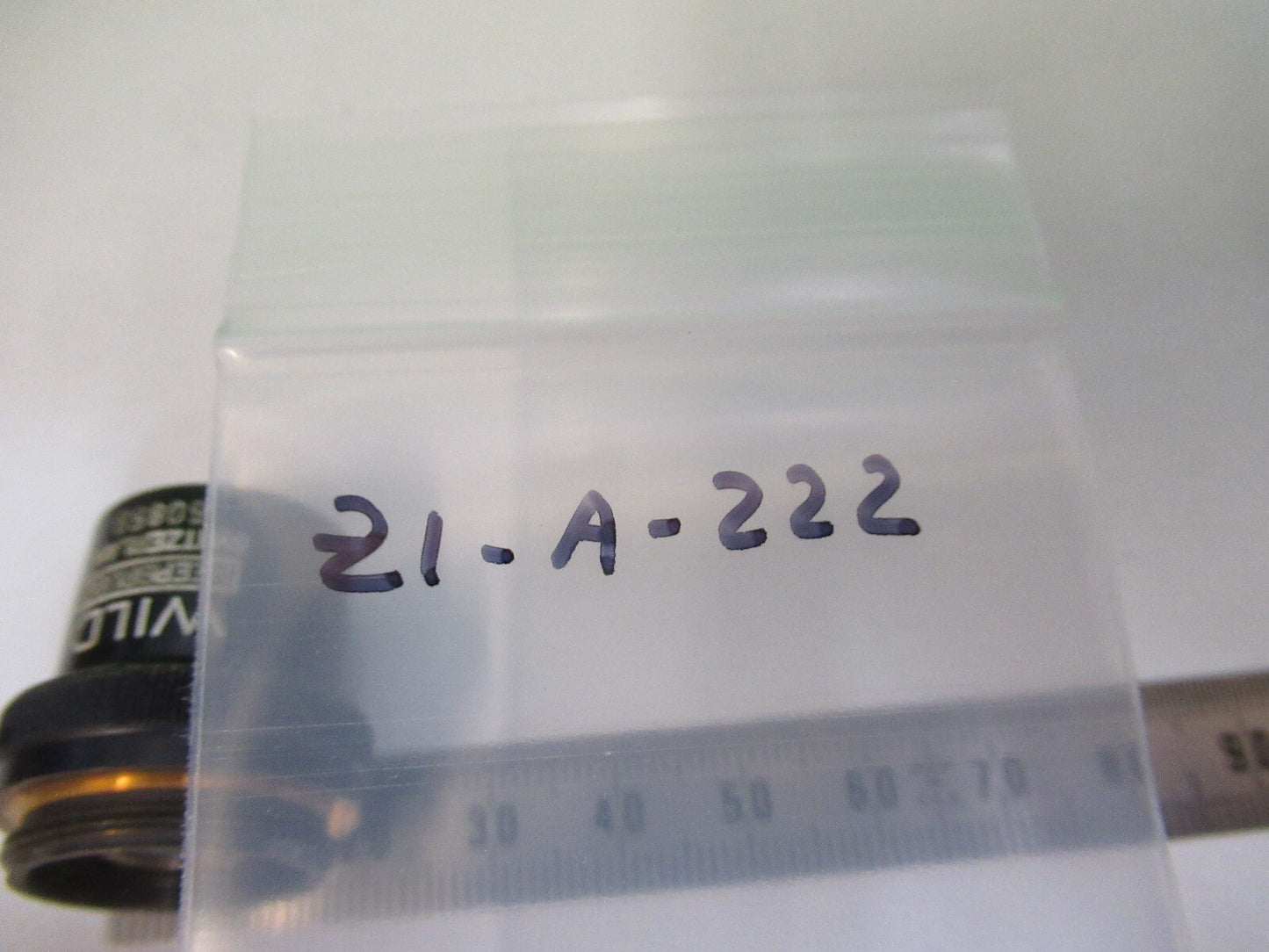 WILD HEERBRUGG SWISS 4X OBJECTIVE MICROSCOPE PART OPTICS AS PICTURED &Z1-A-222