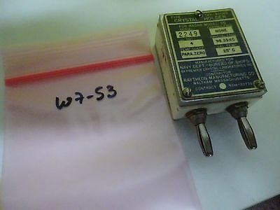 ANTIQUE QUARTZ RADIO CRYSTAL U.S. NAVY RAYTHEON FREQUENCY CONTROL #W7-53