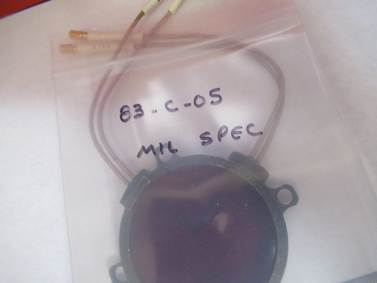 Rare Optical Mil Spec Device Red Dark Filter Laser Optics