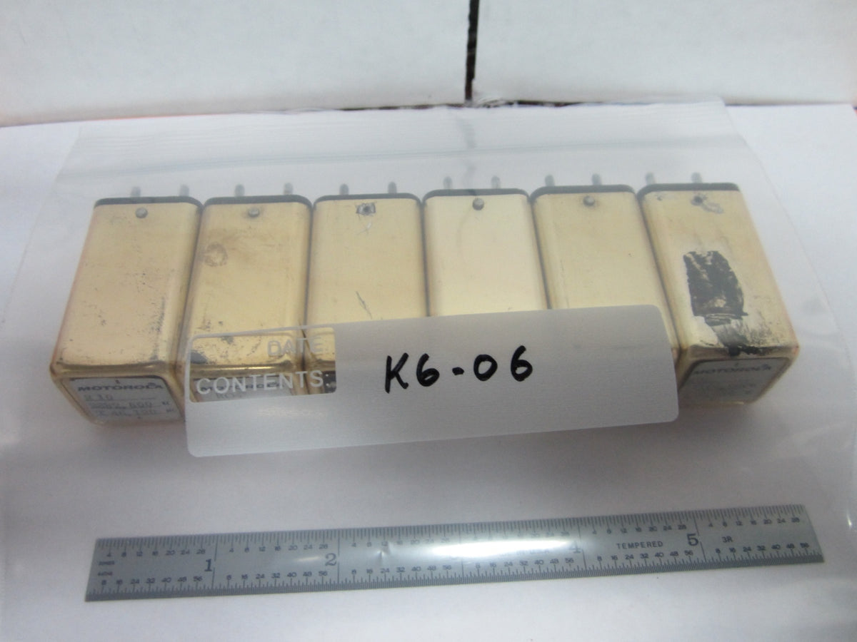 Lot 6 Ea Motorola Quartz Crystal Frequency Control Radio