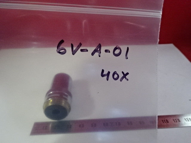 WOLFE GERMANY VINTAGE OBJECTIVE 40X /160 OPTICS MIKROSKOP TEIL #6V-A-01