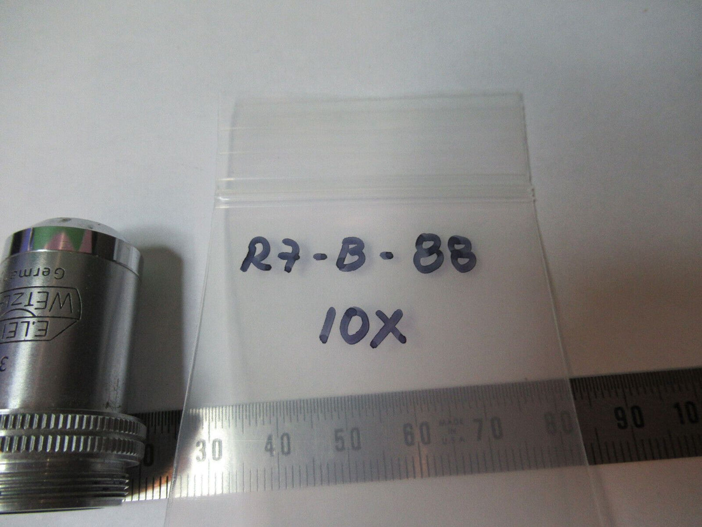 LEITZ WETZLAR OBJECTIVE 10X /170 OPTICS MICROSCOPE PART AS PICTURED #R7-B-88