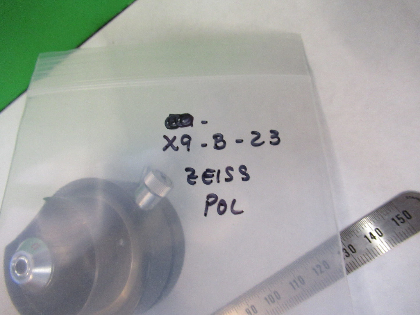 ZEISS GERMANY POLARIZER POL CONDENSER + IRIS MICROSCOPE PART AS PICTURED X9-B-23