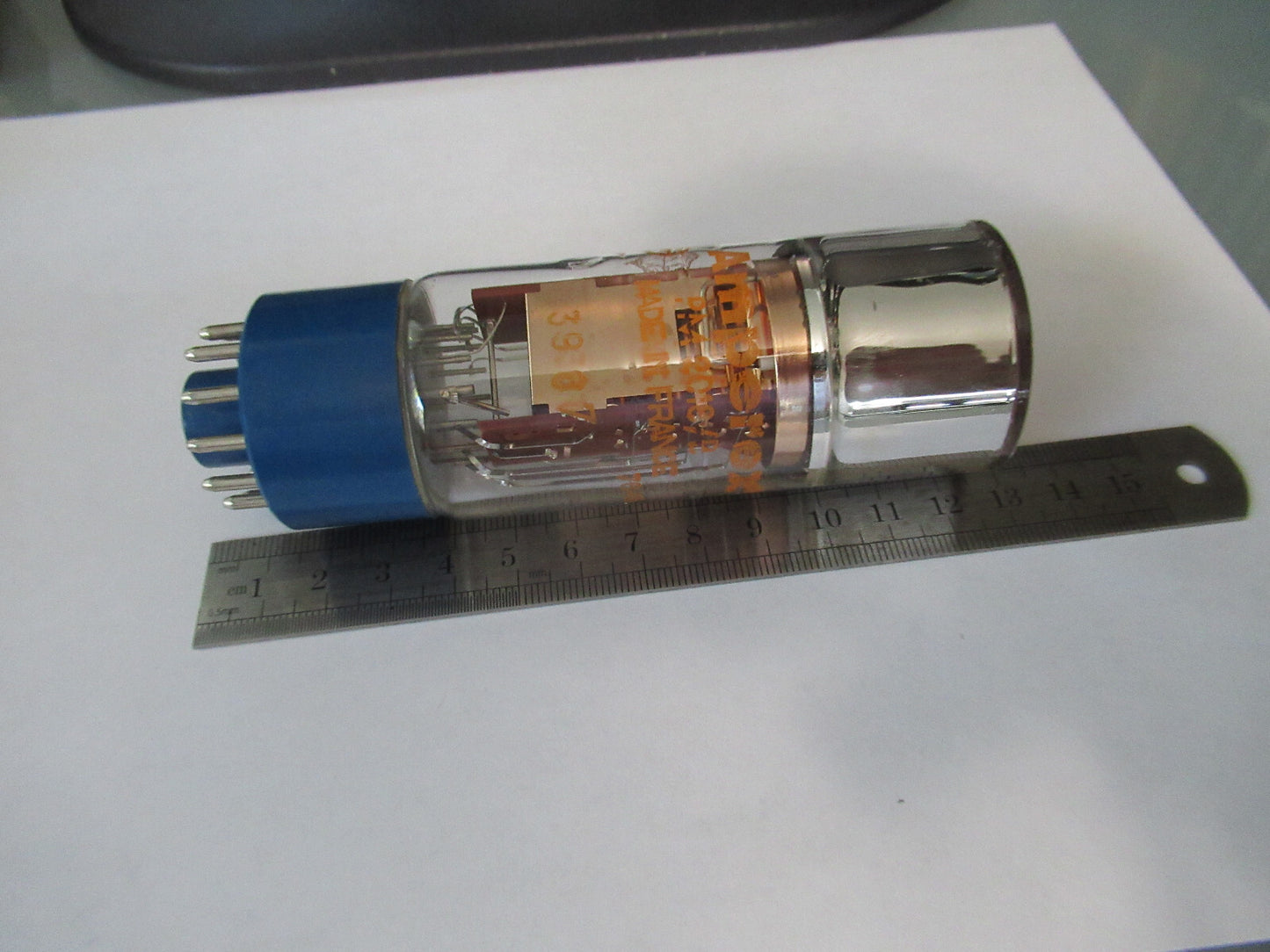 LARGE VACUUM TUBE PHOTOMULTIPLIER AMPEREX FRANCE PM-2018 AS PICTURED &W7-B-16