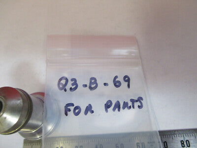 FOR PARTS ERNST LEITZ OBJECTIVE "3" MICROSCOPE PART AS PICTURED &Q3-B-69