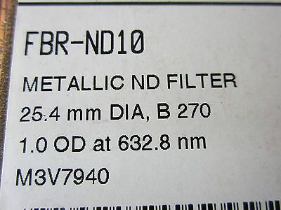 OPTISCHER NEWPORT METALLIC FILTER 1" DIA fbr B270 1.0 @633 nm LASEROPTIK sku#D7