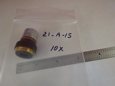 MICROSCOPE PART OLYMPUS JAPAN OBJECTIVE M10 10X OPTICS AS IS #21-A-15