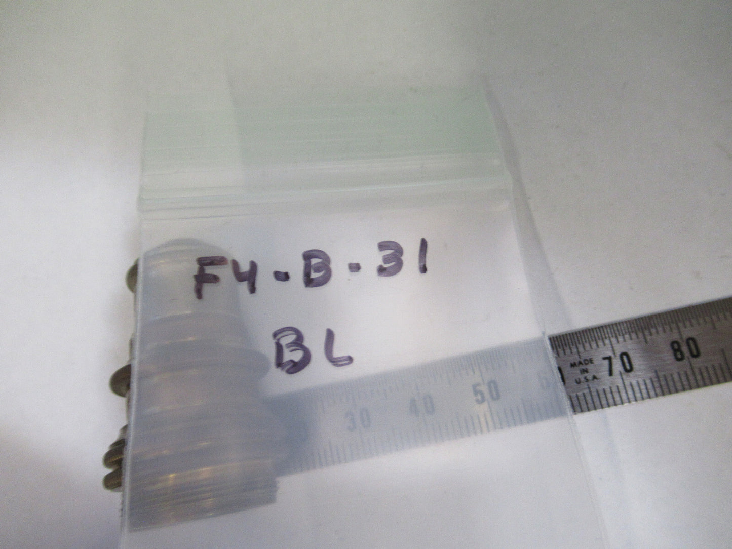 BAUSCH LOMB 4mm ANTIQUE BRASS OBJECTIVE LENS MICROSCOPE PART AS PICTURED F4-B-31