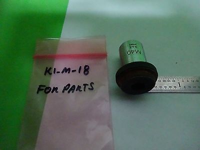 FOR PARTS MICROSCOPE OLYMPUS M40 OBJECTIVE JAPAN OPTICS BIN#K1-M-18