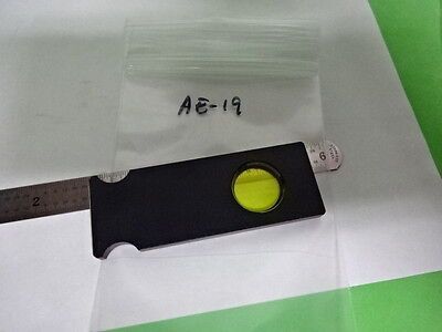 MICROSCOPE PART OLYMPUS YELOW FILTER 480 nm SLIDE OPTICS AS IS #AE-19