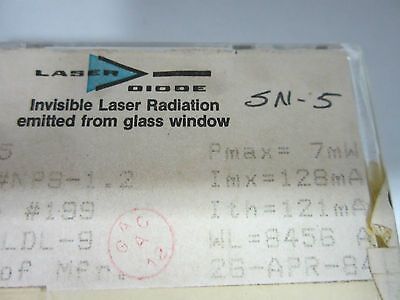 OPTICAL DIODE LASER 7 mW 845 nm LASER OPTICS BIN#8C