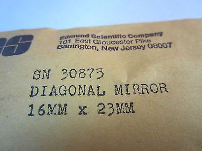 OPTICAL DIAGONAL MIRROR 16 mm x 23 mm LASER OPTICS BIN#3K