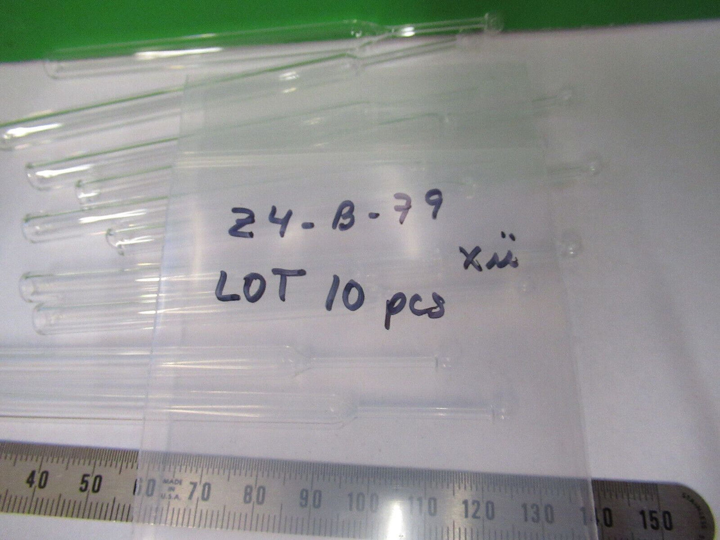 GLASS AMPOULE BULB TEST TUBE LOT OF 10 EA SAMPLE PROBE AS PICTURED &Z4-B-79