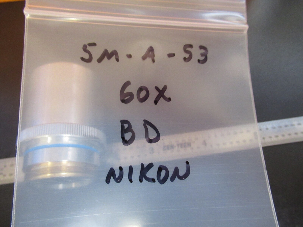 NIKON JAPAN BD OBJECTIVE 60X /210 OPTICS MICROSCOPE PART AS PICTURED &5M-A-53