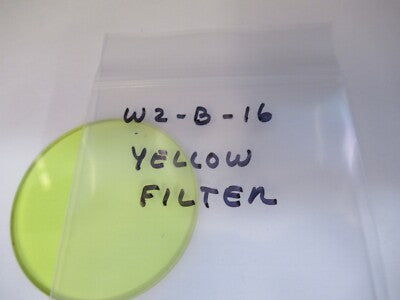 OPTICAL YELLOW GLASS FILTER OPTICS AS PICTURED &W2-B-16