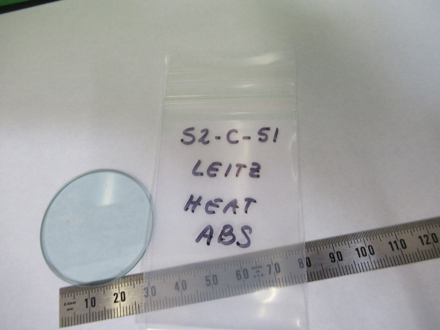 Ernst Leitz Germany Optical Heat Absorbing Glass Microscope Part