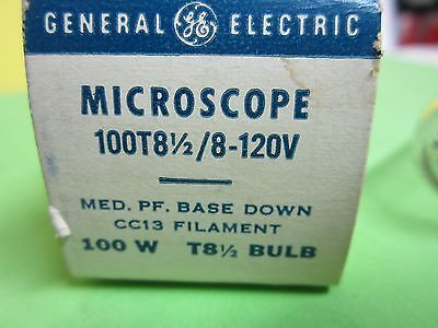 LAMP GE GENERAL ELECTRIC MICROSCOPE 100T 81/2 120V 100W T8 BULB OPTICS BIN#C1