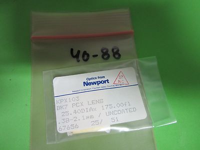 Optical Newport BK7 Convex Lens 25.4 mm Diameter Fl 175mm Laser Optics
