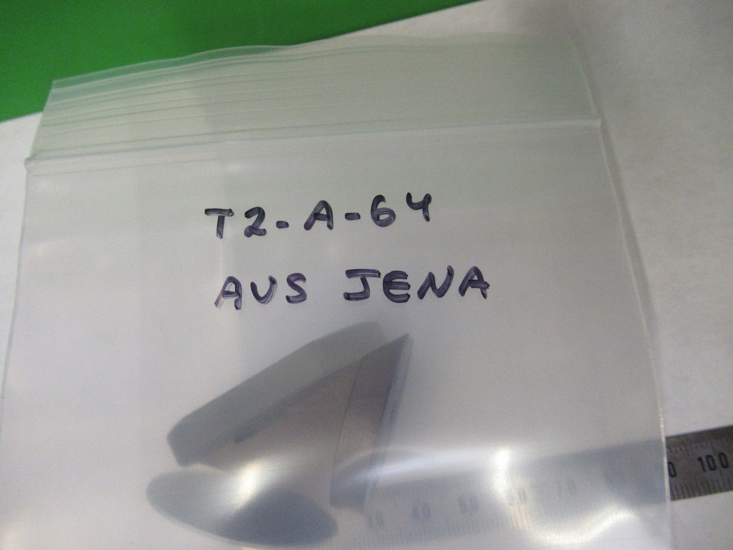 AUS JENA GERMANY MIRROR FLAT OPTICS MICROSCOPE PART AS PICTURED T2-A-64