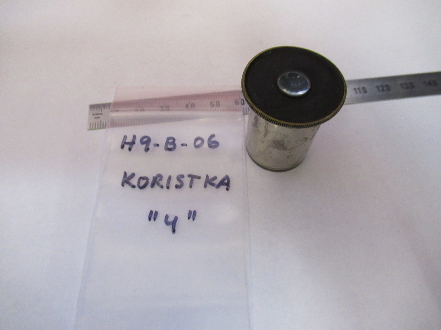 ANTIQUE KORISTKA MILANO "4" LENS OCULAR MICROSCOPE PART AS PICTURED #H9-B-06