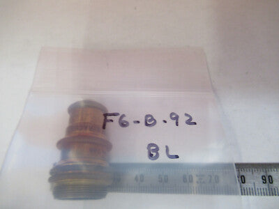 ANTIQUE BRASS BAUSCH LOMB OBJECTIVE 4mm MICROSCOPE PART AS PICTURED #F6-B-92