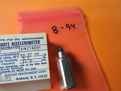 ACCELEROMETER KISTLER SWISS 8606A100 VIBRATION CALIBRATION #8-94