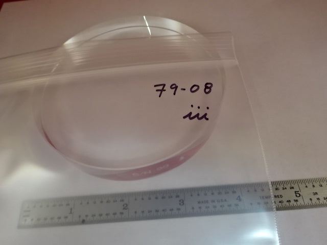OPTICAL LARGE FUSED SILICA FLAT OPTICS 4" DIAMETER AS IS #79-08