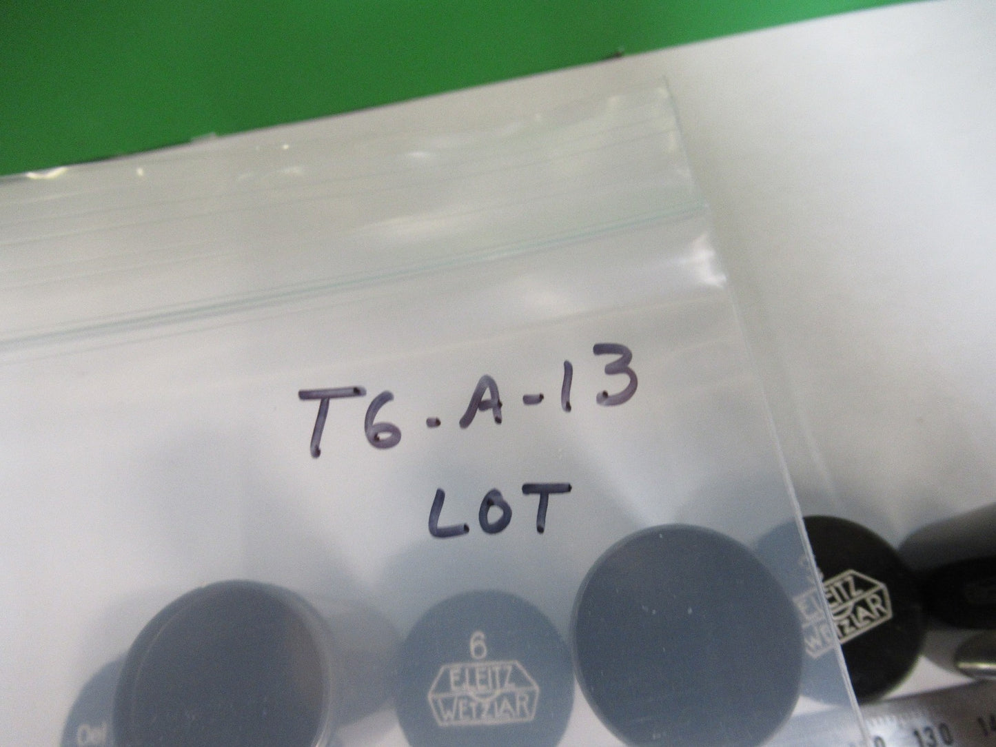 ANTIQUE BRASS EMPTY LEITZ GERMANY LOT OBJECTIVE CANISTER MICROSCOPE PART T6-A-13