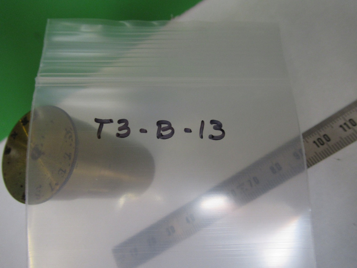 ANTIQUE BRASS EMPTY CARL ZEISS "D" OBJECTIVE CANISTER MICROSCOPE PART T3-B-13