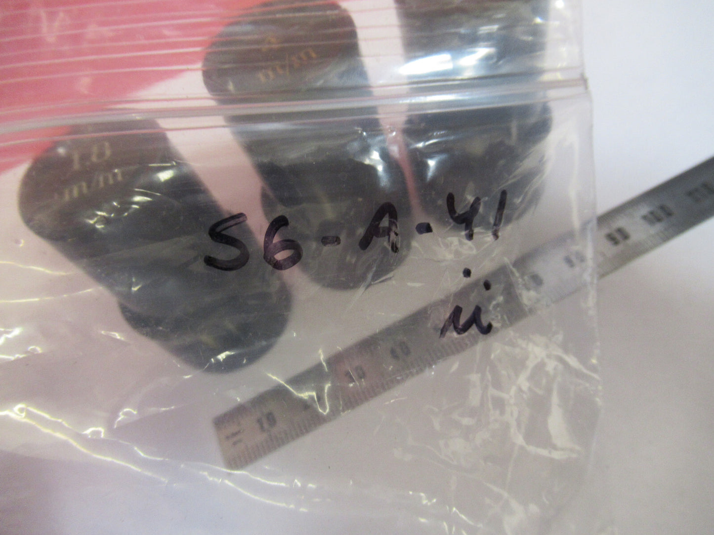 SPENCER AO LOT 3ea PLASTIC EMPTY OBJECTIVE CAN MICROSCOPE PART AS PIC &S6-A-41