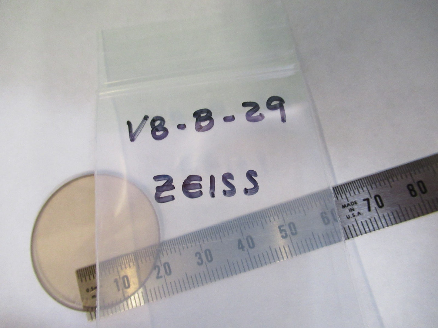 ZEISS GERMANY GLASS FILTER BROWN OPTICS MICROSCOPE PART AS PICTURED V8-B-29