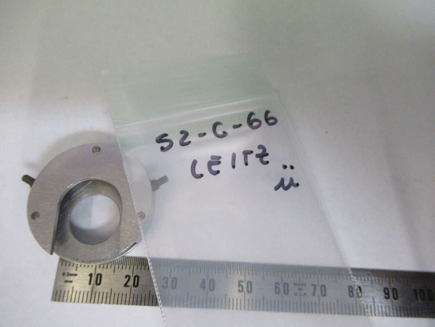 LEITZ WETZLAR GERMANY POL HOLDER OBJECTIVE MICROSCOPE PART AS PICTURED &S2-C-66