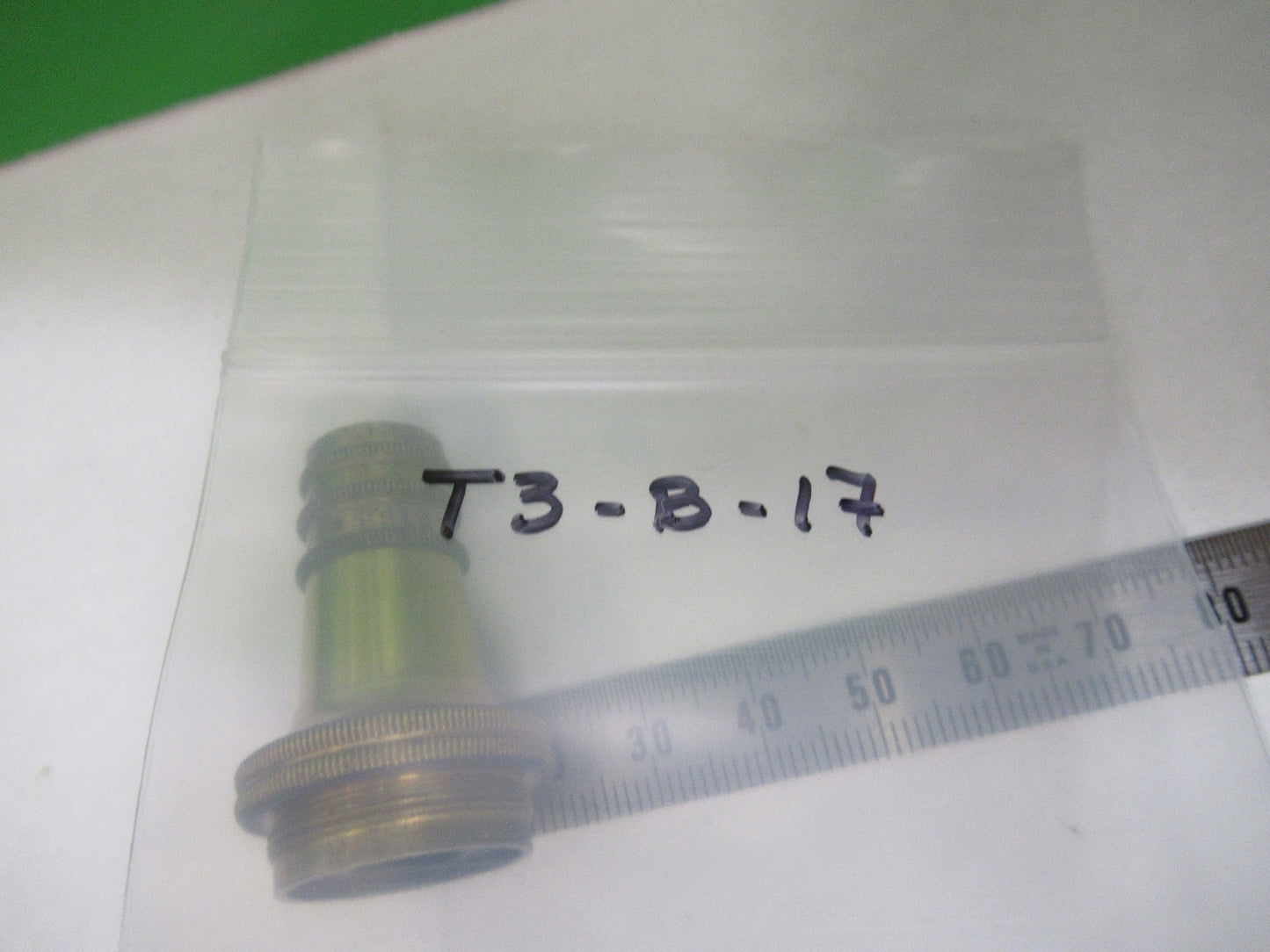 ANTIQUE BRASS OBJECTIVE CARL ZEISS 1900's RARE OPTICS MICROSCOPE PART F3-B-17