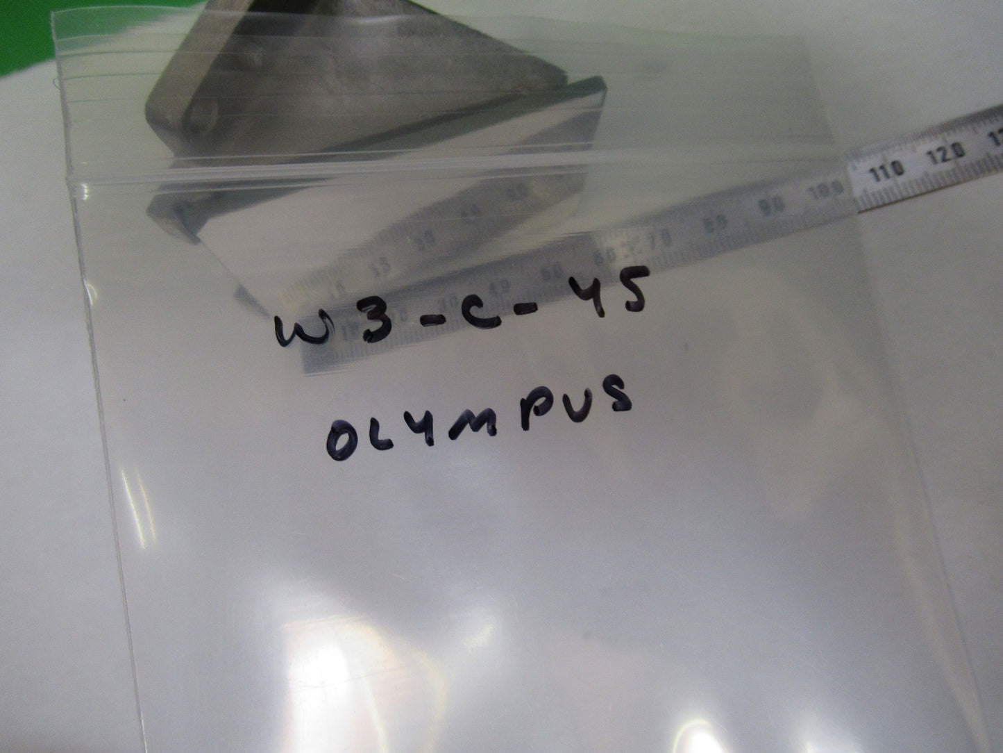 OLYMPUS JAPAN MIRROR ASSEMBLY FLAT MICROSCOPE PART AS PICTURED W3-C-45