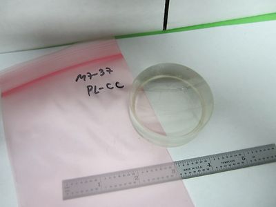 OPTICAL THICK PLANO CONCAVE MIL SPEC LENS LASER OPTICS AS IS BIN#M7-37
