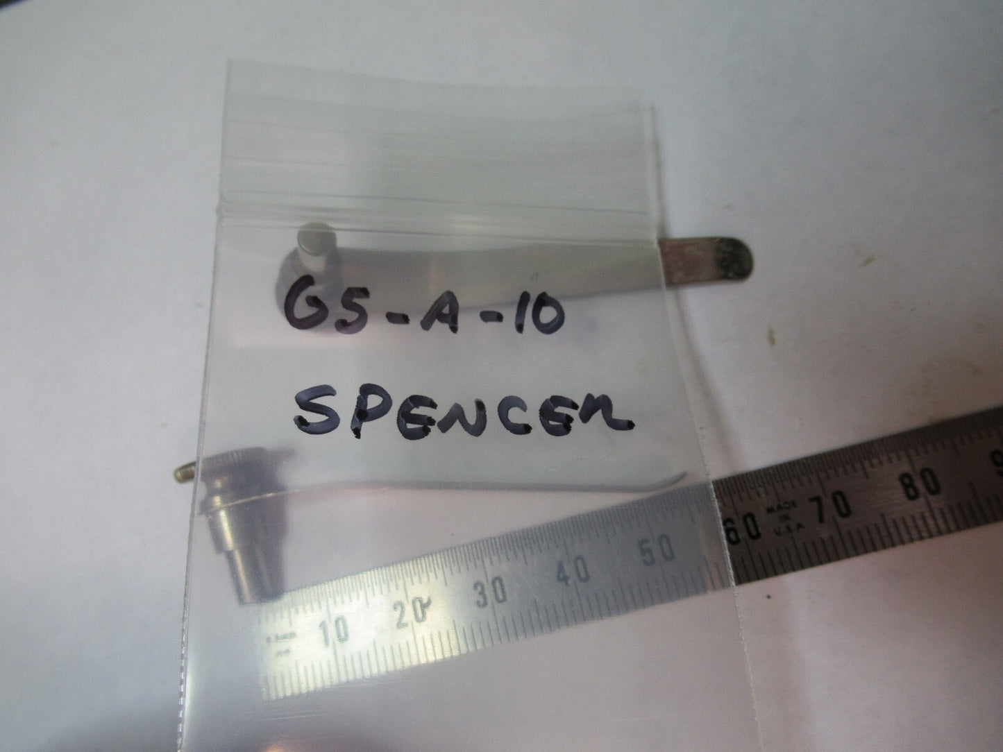 ANTIQUE SPENCER PAIR CLIPS STAGE MICROSCOPE PART AS PICTURED G5-A-10