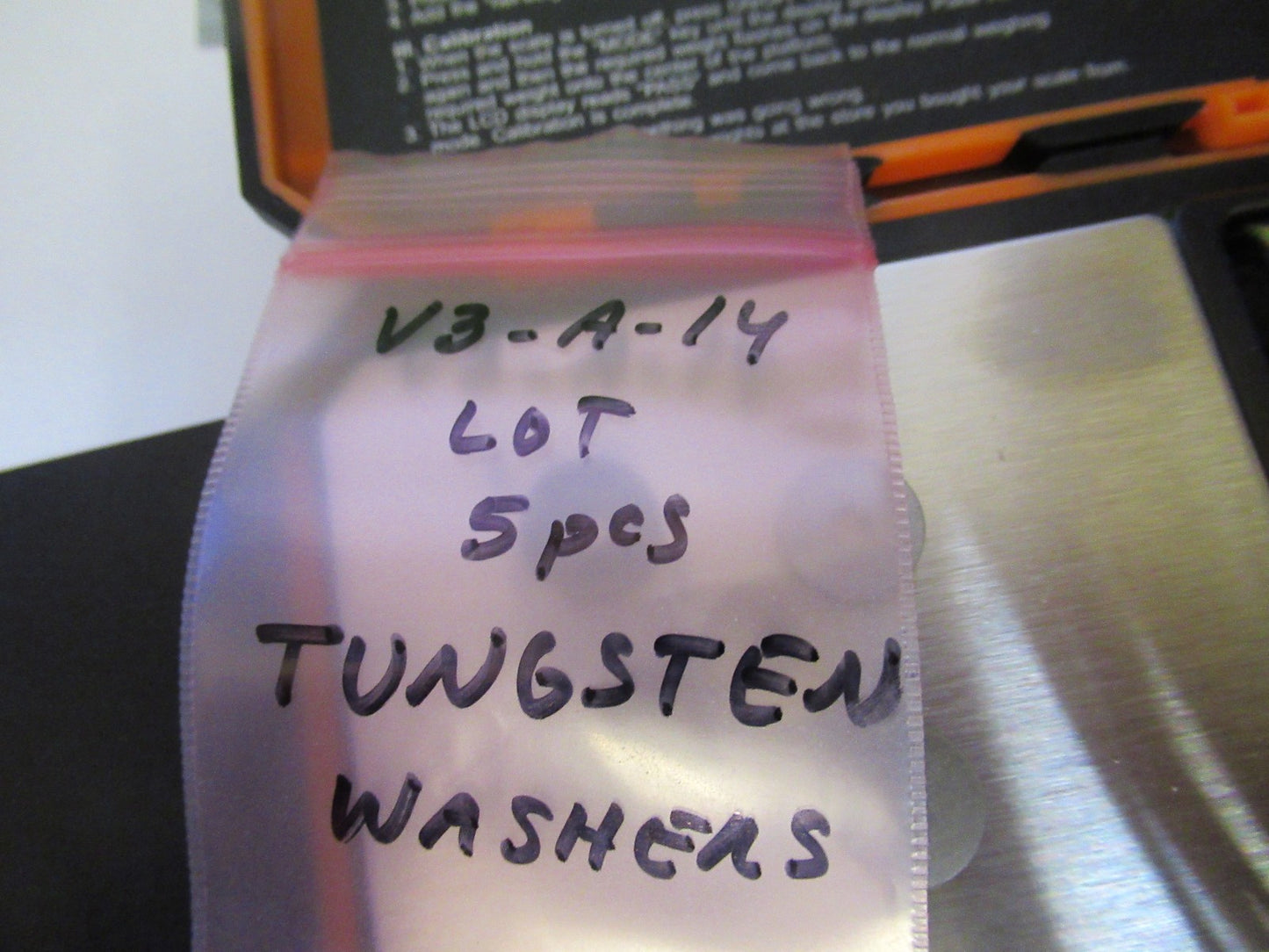 TUNGSTEN ALLOY WASHERS RARE HEAVY METAL WOLFRAM 15gr AS PICTURED V3-A-14