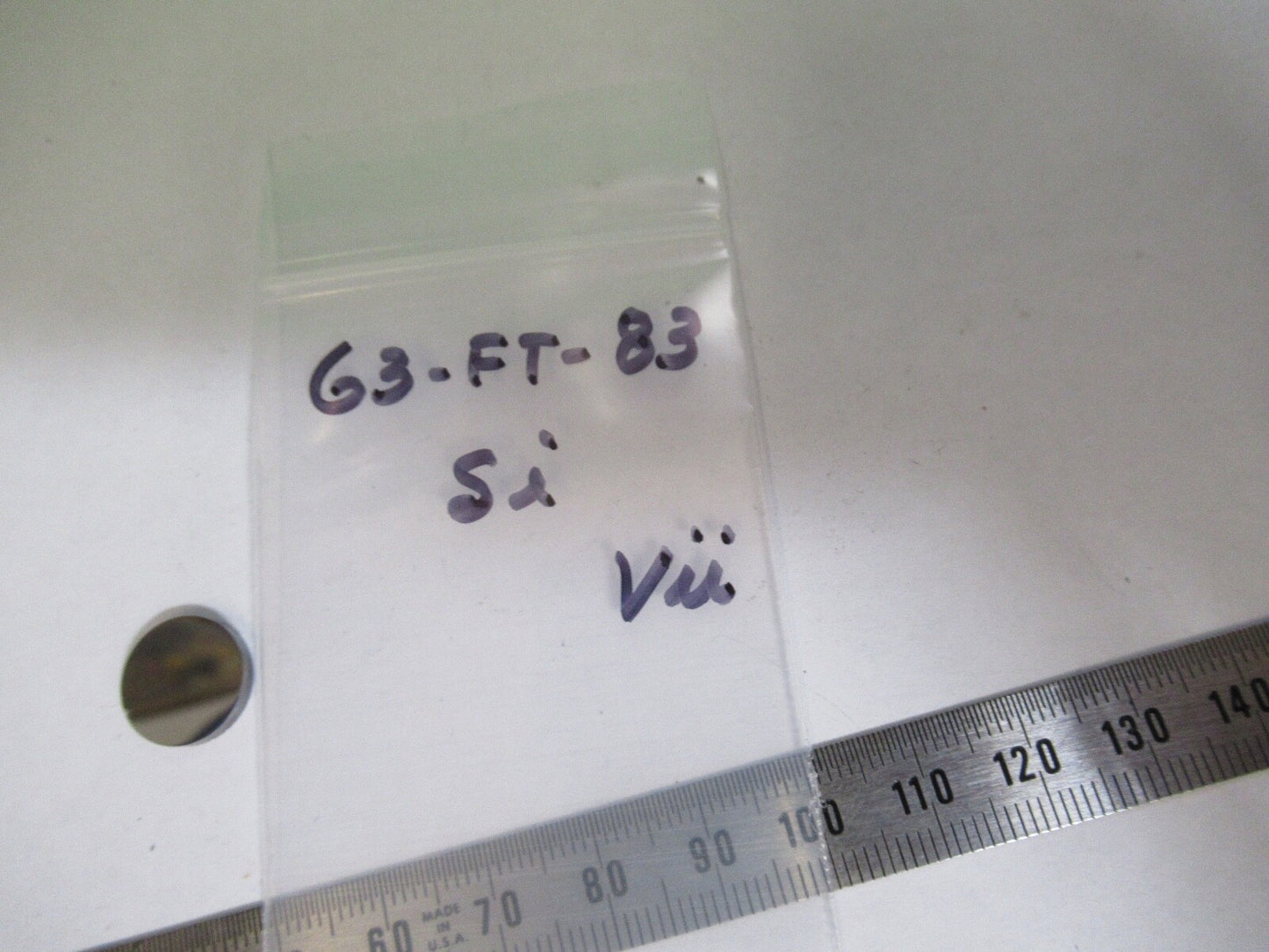 SLAB SILICON ELEMENT SINGLE CRYSTAL THICK MIRROR WAFER RARE AS PICTURED G3-FT-83
