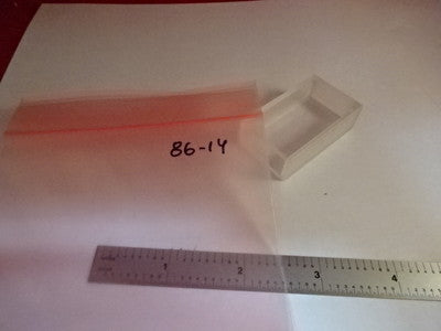 QUARTZ CUVETTE ANALYTICAL UV GRADE PART OPTICS AS IS #86-14