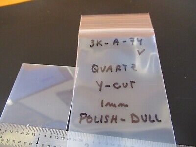 QUARTZ PLATE SINGLE CRYSTAL PIEZOELECTRIC Y-CUT PIEZO PART AS PICTURED &3K-A-74