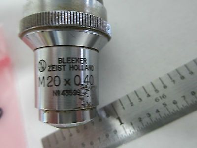 MICROSCOPE PART OBJECTIVE BLEEKER ZEIST M20 AS IS #1-05-06 BIN#1