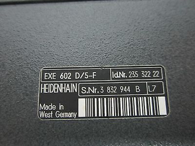 MICROSCOPE PART HEIDENHAIN GERMANY EXE 602D/5-F ID 235 322 22 OPTICS BIN#60
